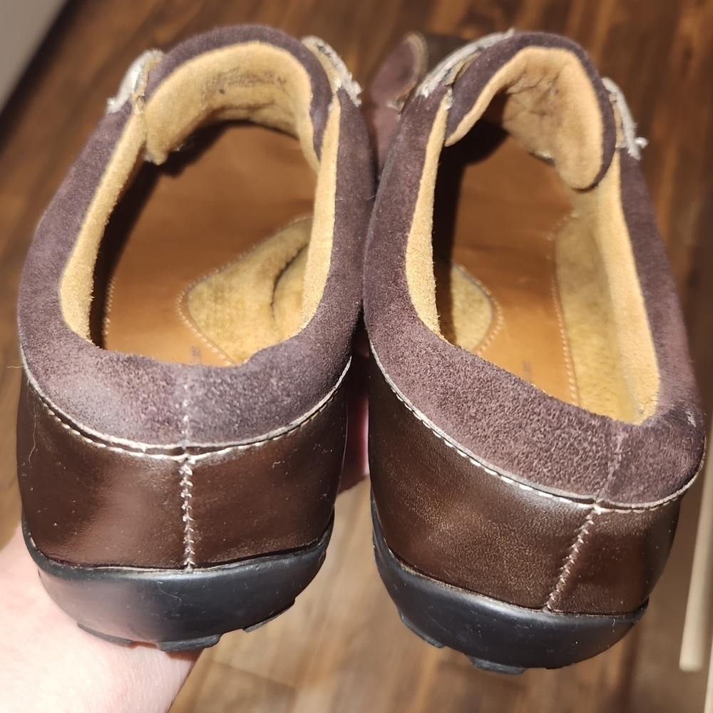 Naturalizer Dark Brown Leather Loafers Slip Ons Sz 6 1/2 - Picture 7 of 15